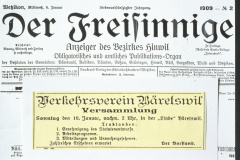 VVB 1909, Einladung zur Versammlung, Der Freisinnige