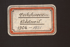 Protokollbuch Verkehrsverein Adetswil 1904-1931