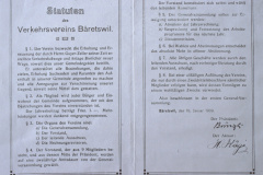 Die ersten Statuten 1909