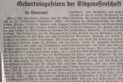 Geburtstagsfeier der Eidg. 1941