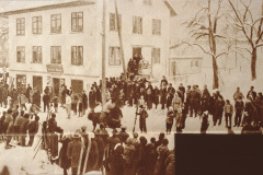 Militärskitag, Skijöring auf der Baumastr Militärskitag, Skijöring auf der Baumastr