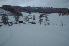 Blick zum Skibeizli und Gegenhang