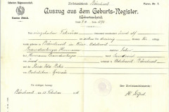 Geburtsschein Hermann Brandenberger (*14.2.1911)
