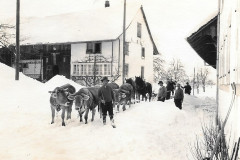 Schneepflügen in Wappenswil an Fasnacht 1932