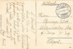 Ansichtskarte Wappenswil von Emil Kägi (Gruss-Seite)