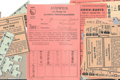 Rationierungs-Karten für Fam. J. Pfenninger-Brunner, Wappenswil