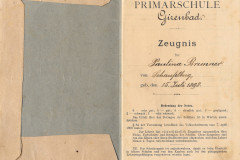 Schulzeugnis von Paulina Brunner, geb. 15. Juli 1898 (Personalien)