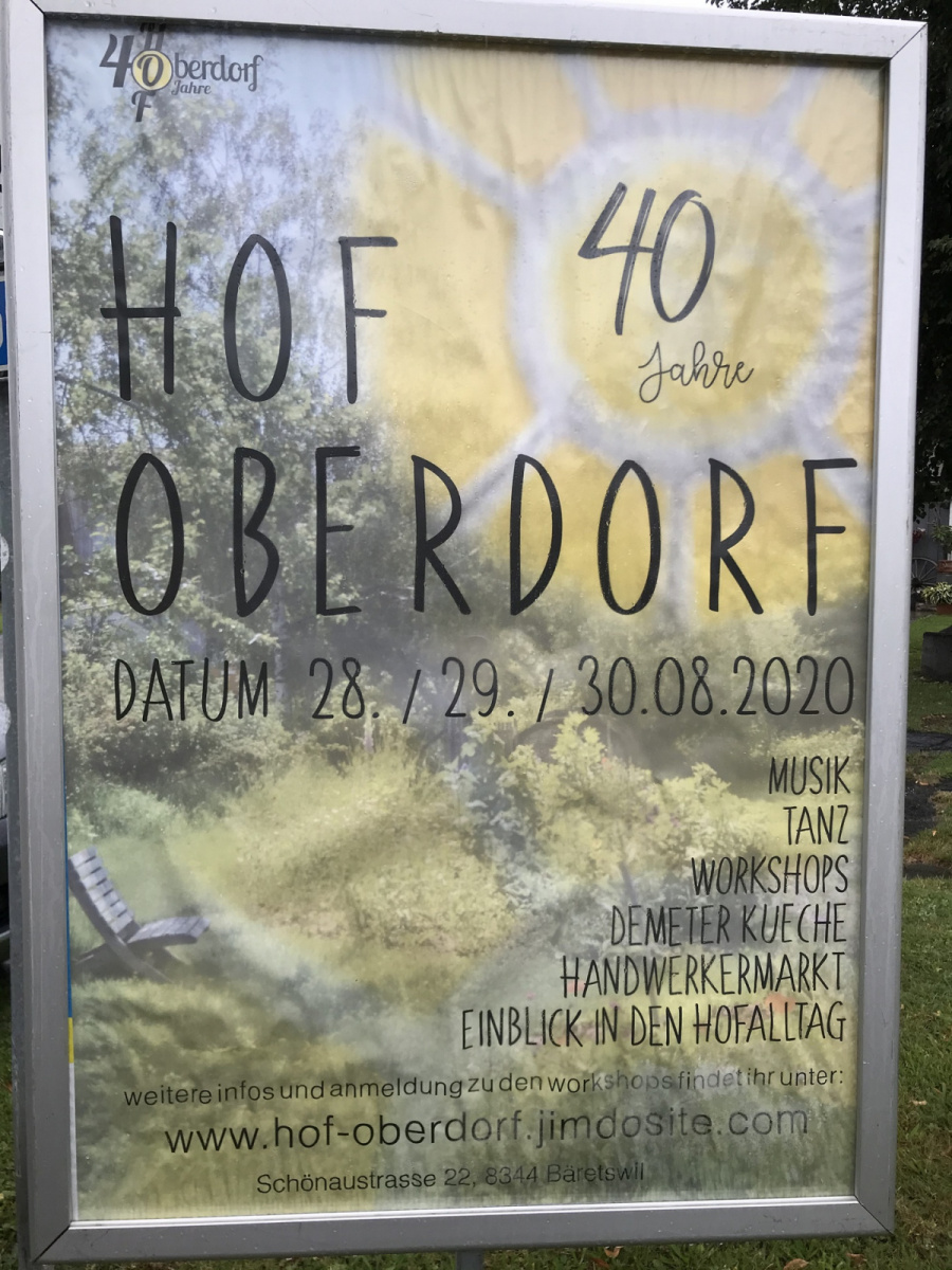 Plakat 40 Jahre Hof Oberdorf