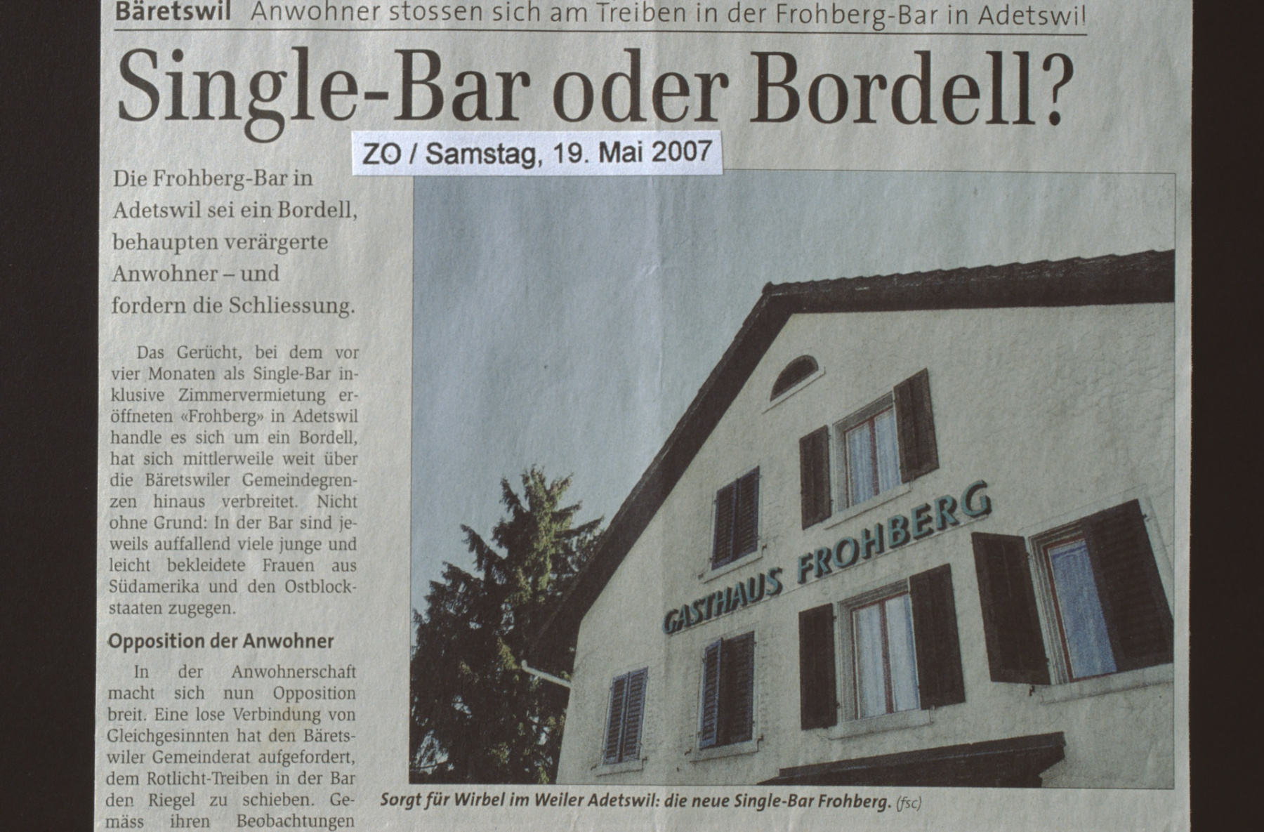 ZO. Single Bar oder Bordell, Frohberg