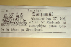 «Löwen» zu Adentschweil, Inserat im «Der Allmann»