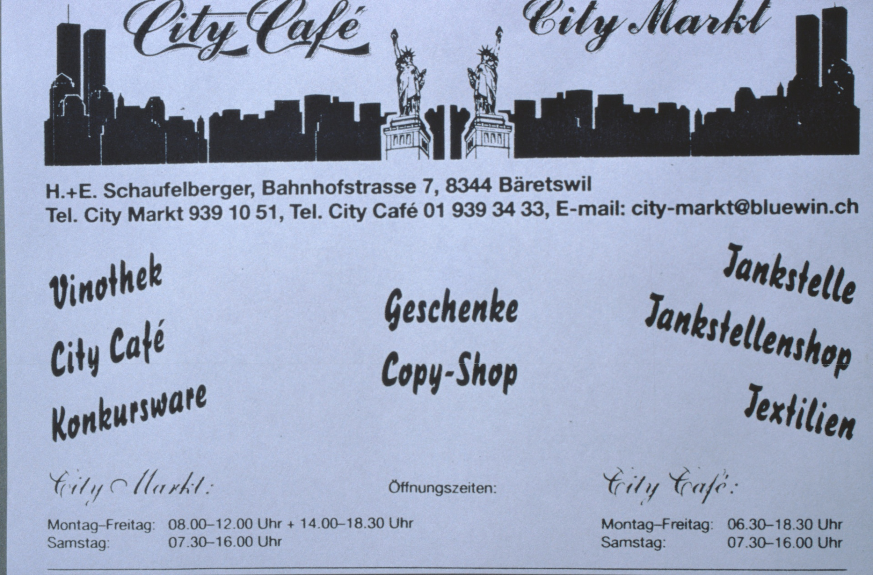 City Café, Inserat Männerturntag