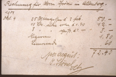 Gasthof Bären, Rechnung für Herrn Spörri, Allenberg Gasthof Bären, Rechnung für Herrn Spörri, Allenberg