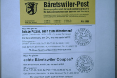 Inserat Café Zentrum geschlossen im Herbst 1994