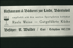Restaurant Linde, Inserat