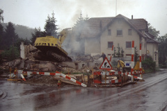 Bahnhofstr, Abbruch Haus Buchmann Feuerübung am 1. Juni