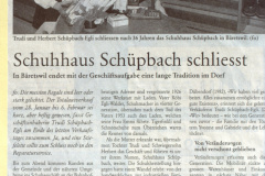 Bahnhofstr, Schuhaus Schüpbach schliesst