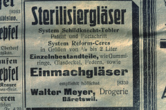 Inserat Drogerie Walter Meyer