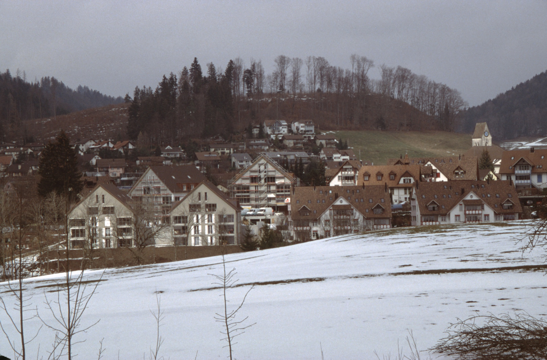 Überbauung am Aabach - letzte Häuser bis zum Friedhof