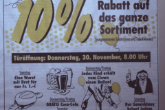 Einweihung neuer Coop, Inserat im ZO