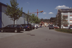 Industriequartier Mühlestr, links Eishalle Industriequartier Mühlestr, links Eishalle