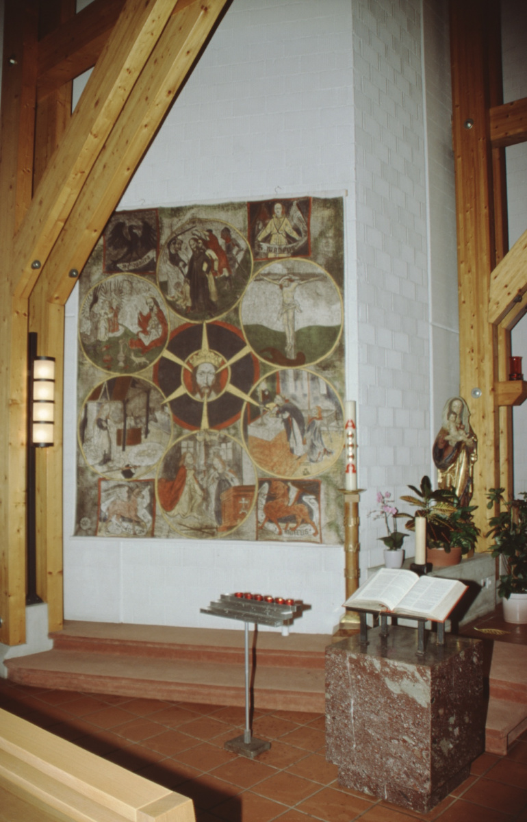 Kath. Kirche Innenraum (Bruder Klaus Vision - Meditationsbild)
