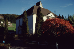 Ref. Kirche von Haus Schaufelberger aus