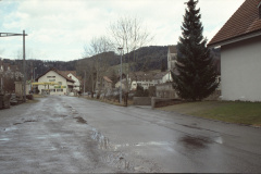 Stationsstr. Blick vom Bahnhof Rtg Ochsen + Kirche + Kirchgemeindehaus