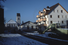 Kirchstr. lk Hico Block, Kirche, Werkstatt Vanella, Wohnhaus Kirchstr. lk Hico Block, Kirche, Werkstatt Vanella, Wohnhaus