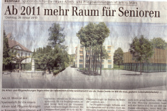 Zeitungsartikel über den Neubau der Alterswohnungen