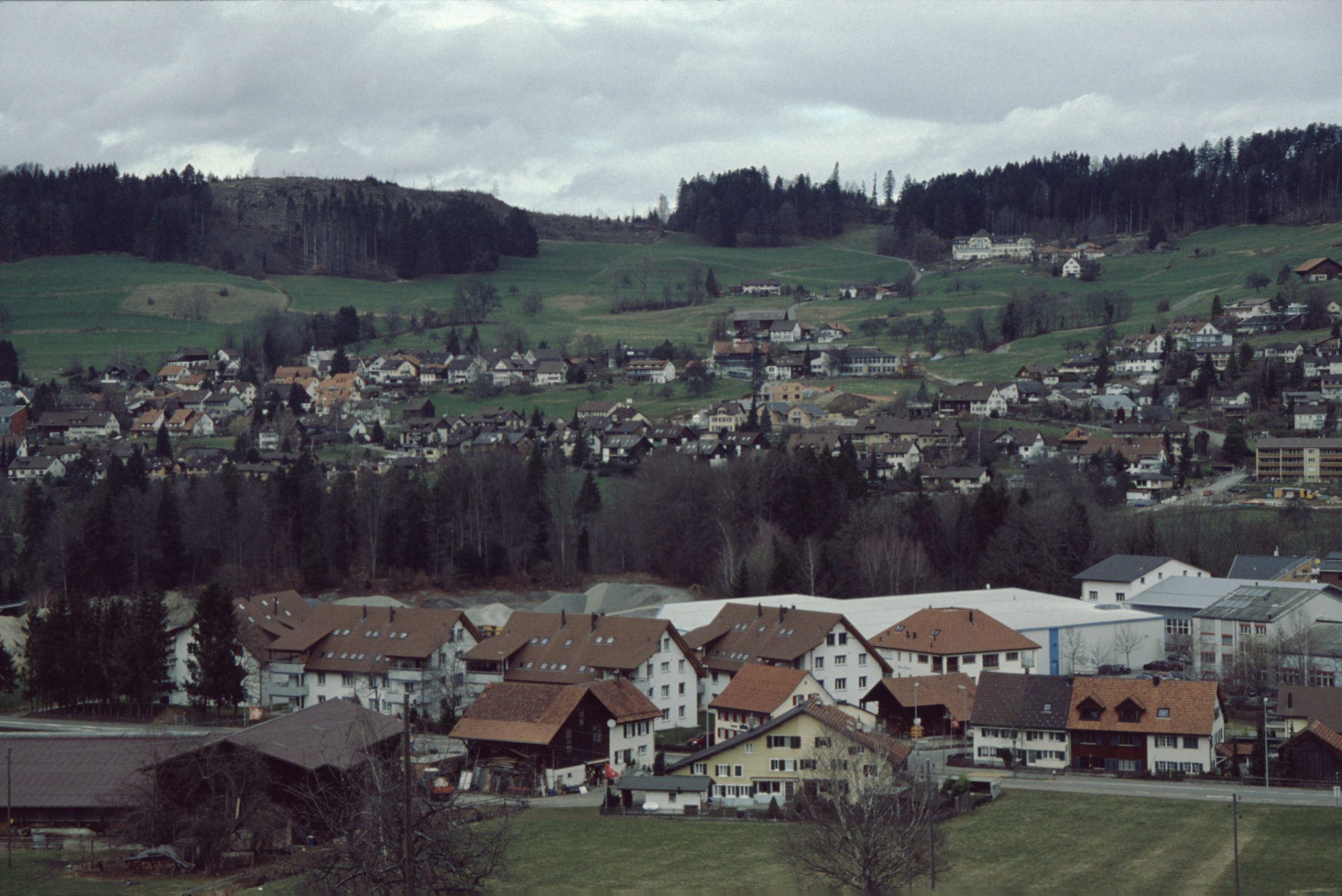 Blick von der Steinweid, Schürli und Adetswil (zu Postkarte 2887)