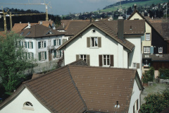 Blick aus einem Fenster, Bettswilerstr (Simone's Wohnung)