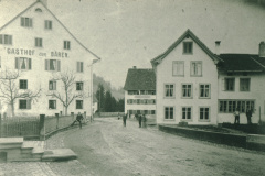 Dorfplatz, Bären, Linde. Bahnhofstr fehlt noch