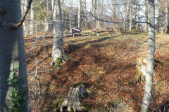 Blick hinüber zum 2. Burghügel