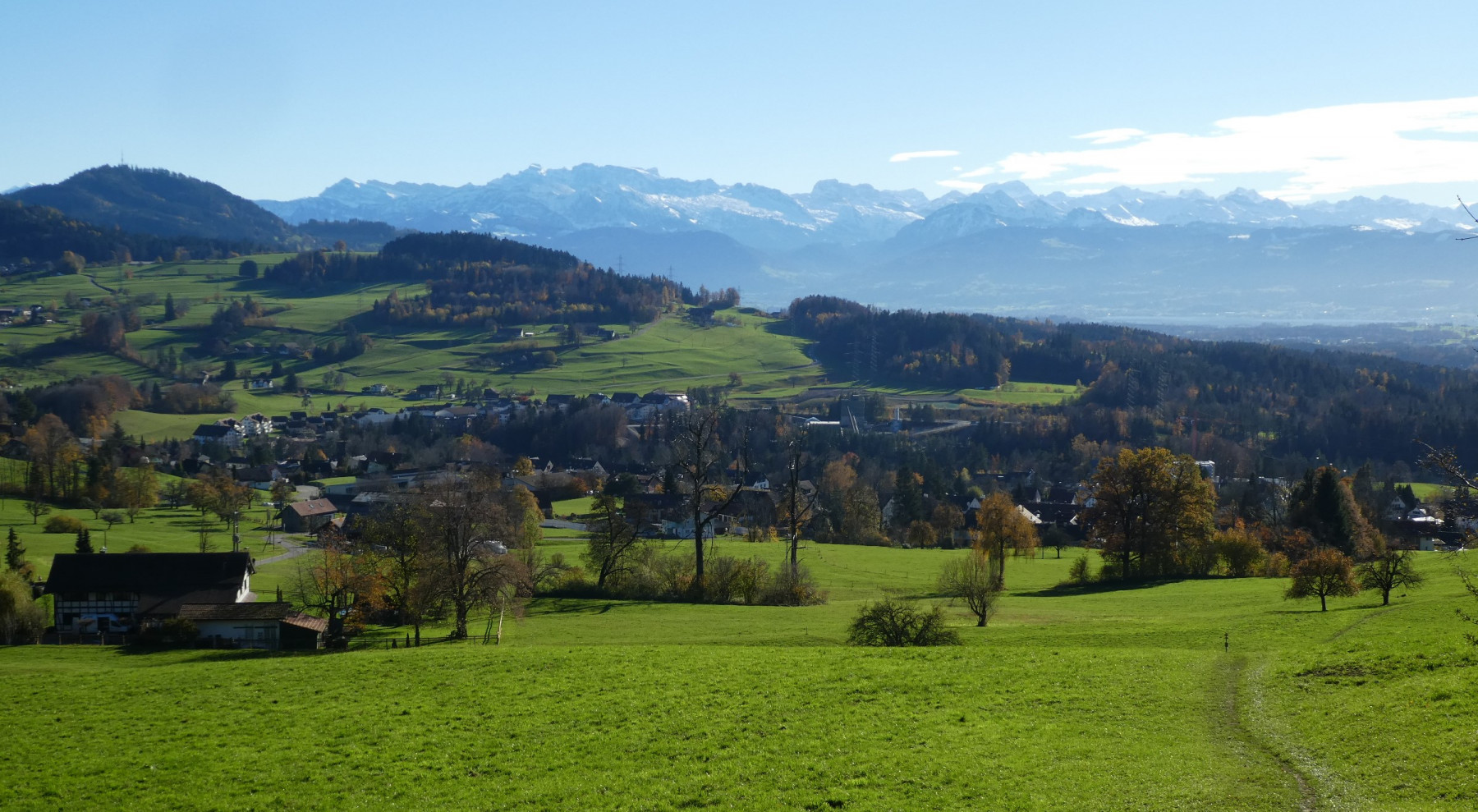 Bürgweidli, Bachtel und Alpen