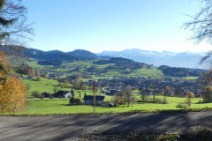 Pulten. Blick gegen Bachtel und Glarner Alpen