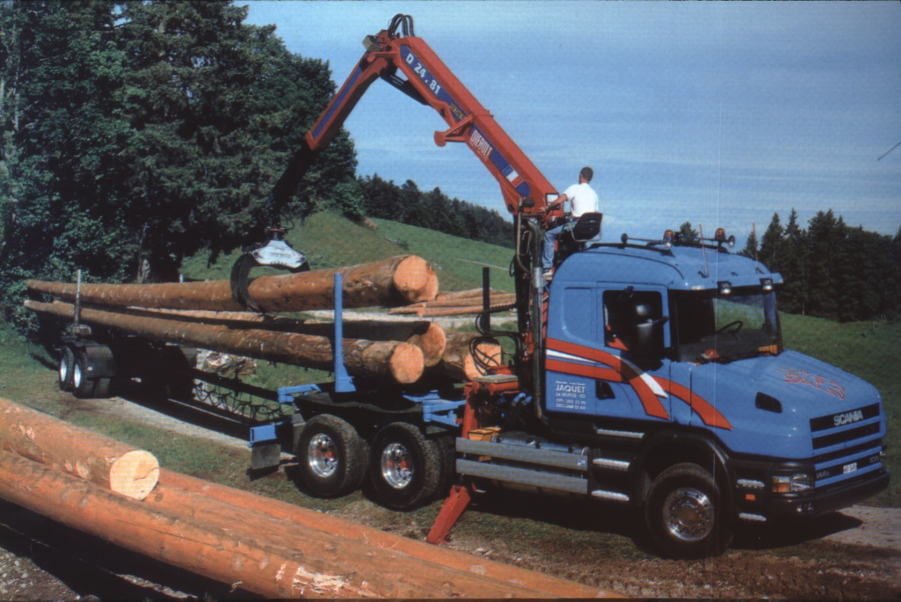 Diaschau 2, Abtransport von Holz (Scania)