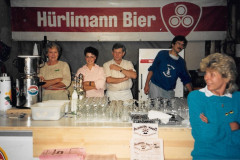 Brunnenfest 1987, Trudi Reiss, Fr. Gerber, Walter Egli, Meier jun., Romi Bachmann