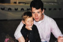 Brunnenfest 1995, Michael Egli mit Neffe Raphael