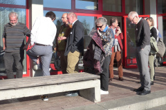 Archivforum, Schlange für Apero riche, Armin Sierszyn, Pius Bischofberger und Susi Albrecht