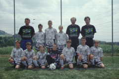 Maiwinkel. Teams mit Trainer R. Gantenbein, Hp. Fässler und E. Marzorati