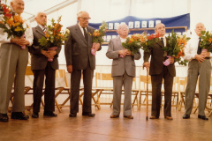 150-Jahre 1985. Veteranen: Heinrich Hauser, Reinhold Walder, Ernst Trachsler (Coiffeur), Robi Egli, Fritz Jung, Walter Egolf.
