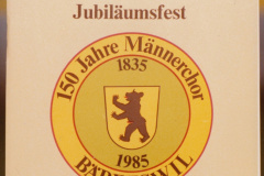 150-Jahre 1985. Broschüre Jubiläumsfest 150 Jahre Männerchor, Festzelt beim Schulhaus Adetswil