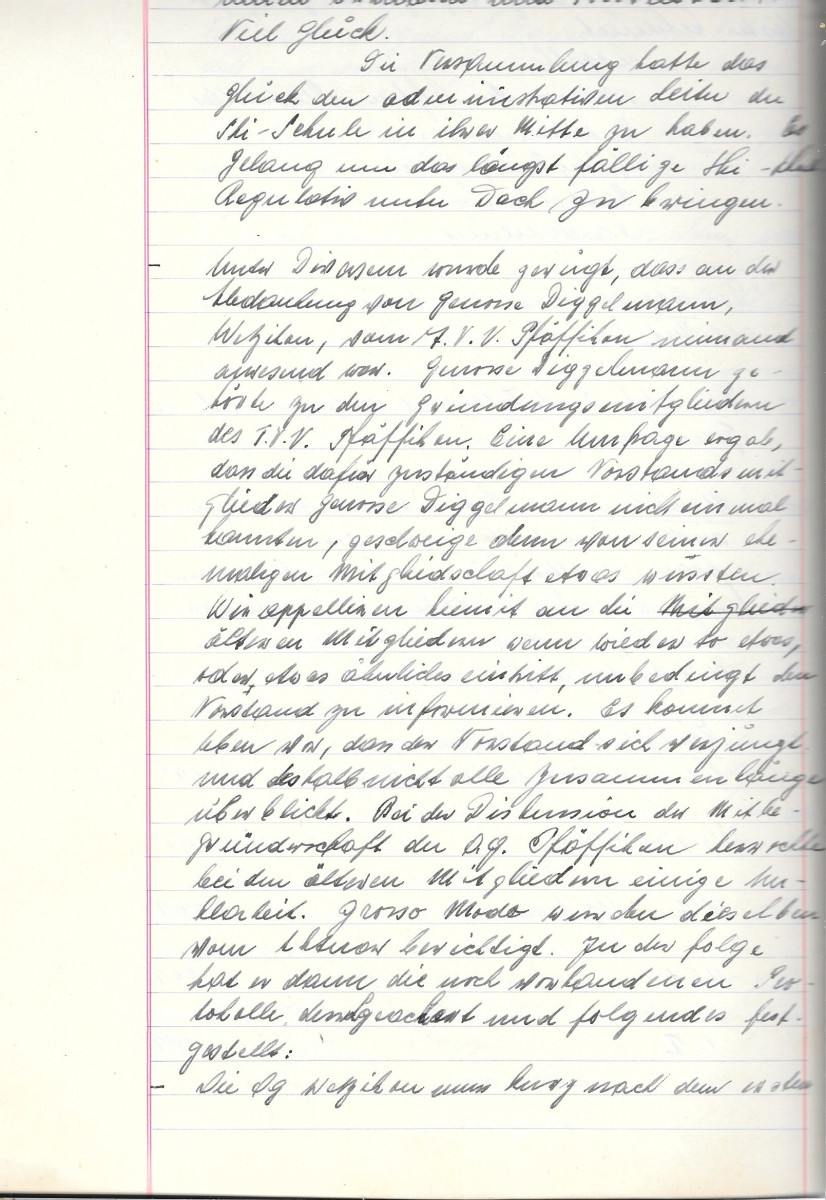 MV 5. Feb. 1959, Gründunsgeschichte nach Bourgnon, 1. Seite