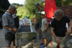 TdoT Waldeggli, Grillmannschaft- Rolf Grimm, Reto Schönbachler mit Livio, Ruedi Heiniger