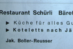 Restaurant Schürli Reklame