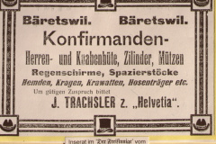 Wetzikerstr. ,Helvetia' Kaufhaus, Konfirmanden-Anzüge