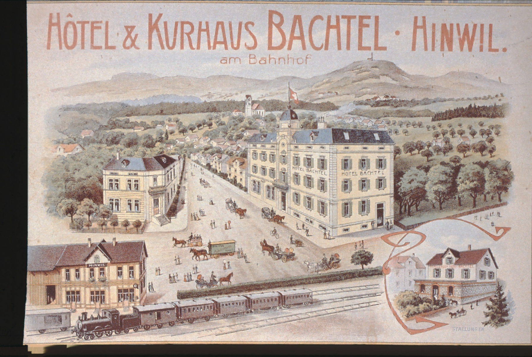 UeBB. Hotel Bachtel Hinwil. Hier fand am 30.05.1901 das Bankett zur Eröffnung statt