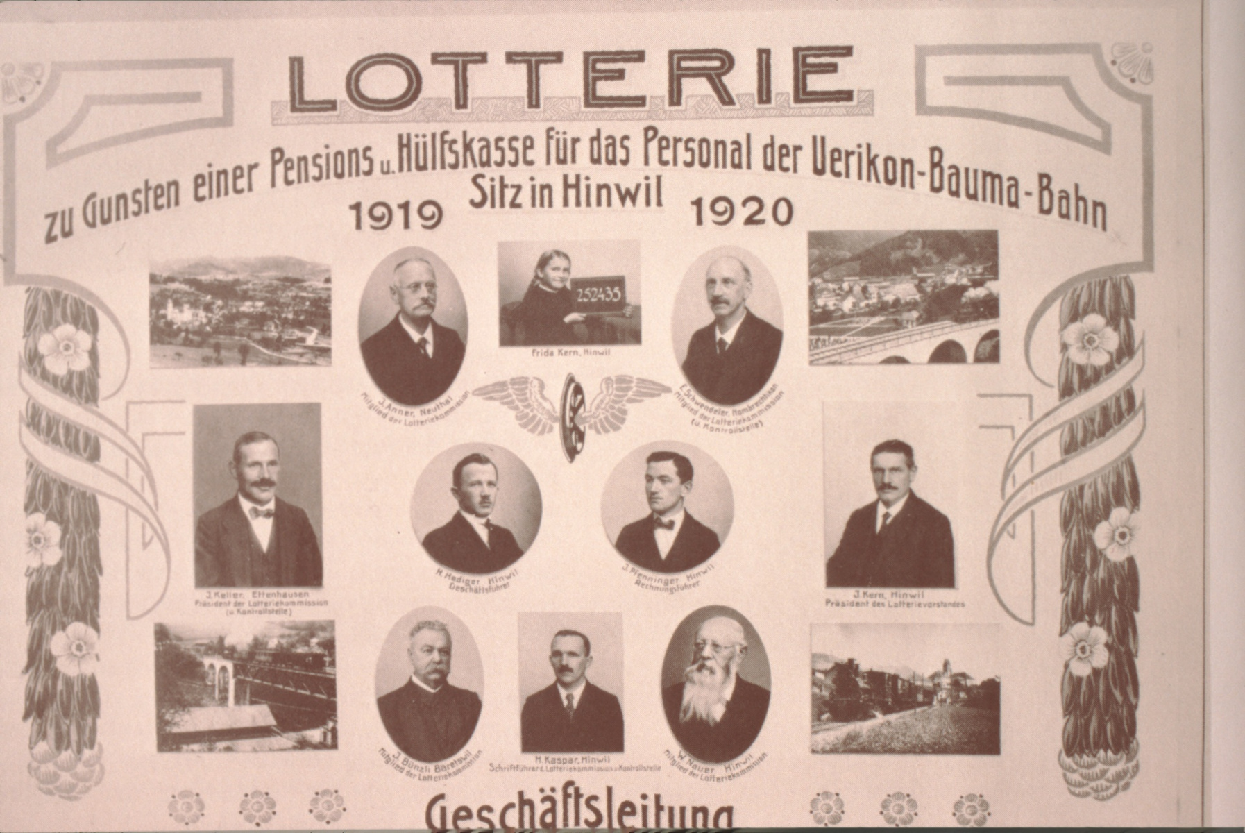 UeBB. Erinnerungsfoto der Lotterie-Kommission