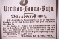 UeBB. Bekanntgabe der Betriebseröffnung UeBB. Bekanntgabe der Betriebseröffnung
