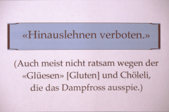 UeBB. ,Hinauslehnen verboten'
